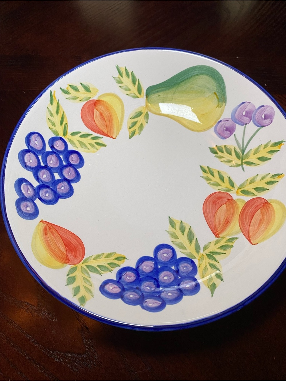 Artist’s Touch Orchard Jubilee 10 inch serving bowl fruit motif